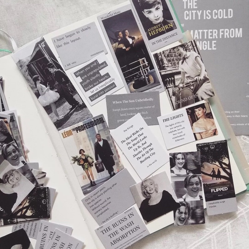 Set 15 sticker The City dùng trang trí bullet journal - ginandtonic