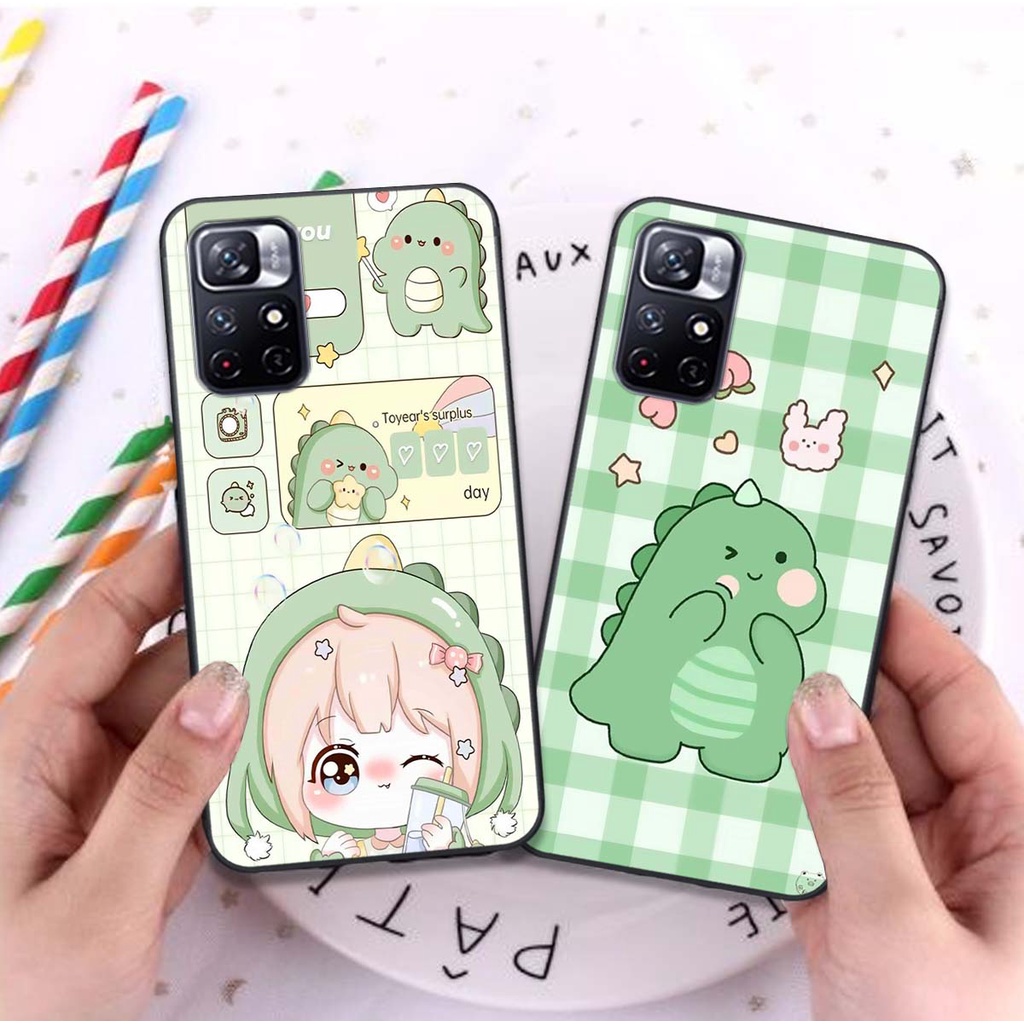 Ốp Xiaomi Redmi Note 11 / Note 11s / Redmi Note 11 Pro 5G khủng long xanh Tino đáng yêu