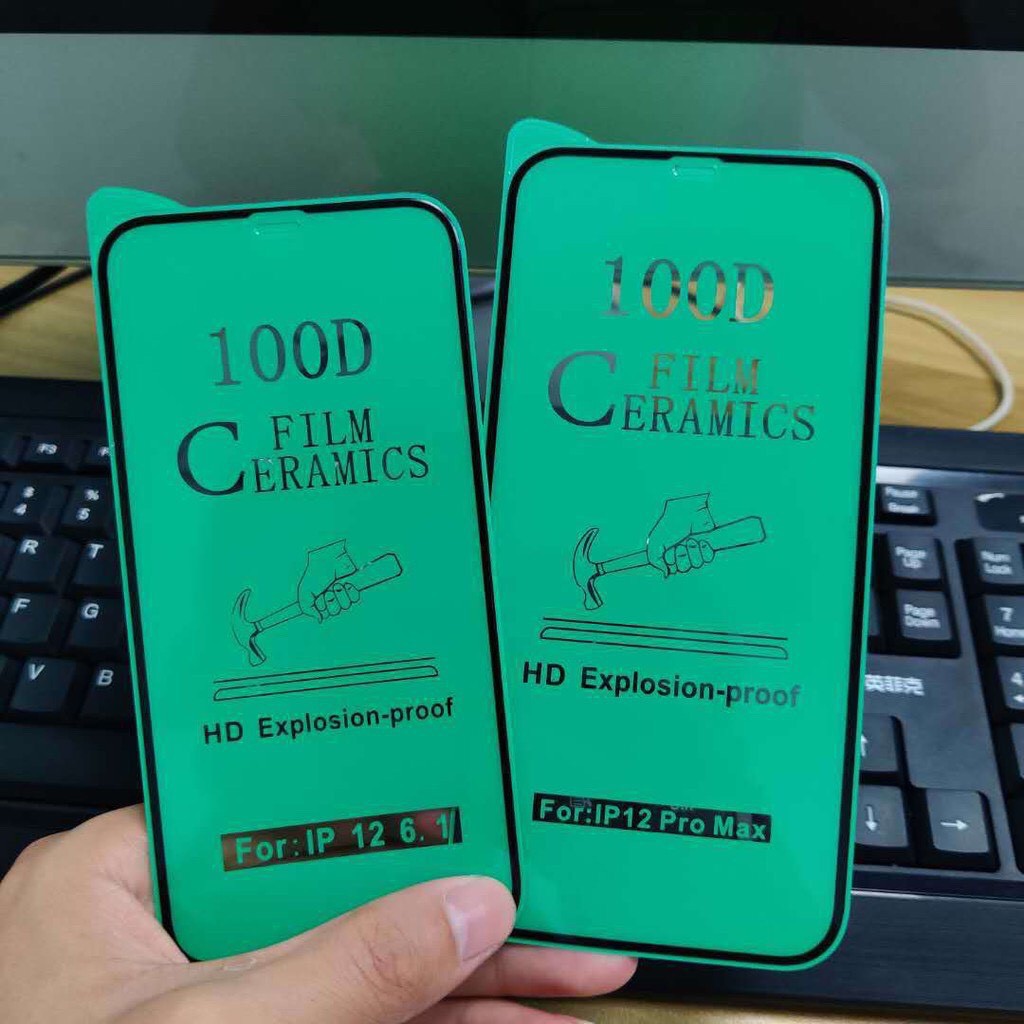 Cường lực iphone Dẻo  Full màn - Cường lực Dẻo Chống Mẻ Vỡ Viền Ip6-Ip12Promax Tặng Giấy lau kính.