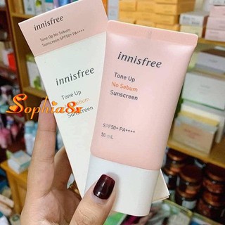 [Mới] Kem chống nắng bật tông trắng hồng Innisfree Tone Up No Sebum SunScreen SPF 50 PA+++ 50ml