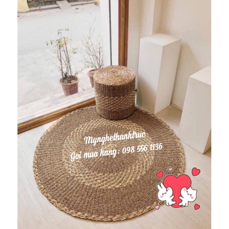 Thảm tròn 1m2 đan mix