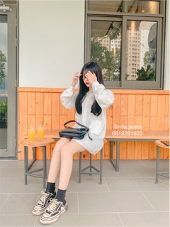 Áo sơ mi 2 túi sườn form rộng oversize