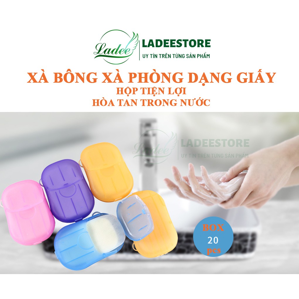 Xà Bông Giấy Rửa Tay Tiện Lợi, Xà Phòng Rửa Tay Mini Tan Trong Nước Không Để Lại Cặn Giấy