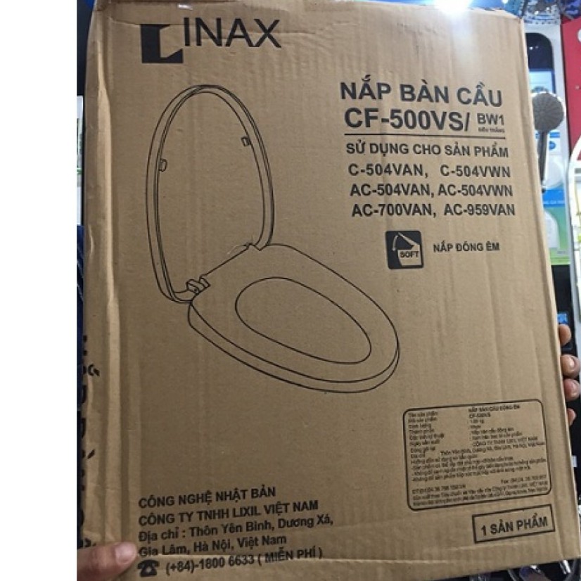 Nắp bồn cầu đóng êm Inax CF-500VS