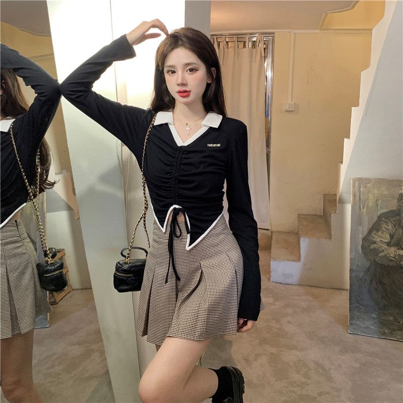 Áo croptop Tay Dài Thiết Kế Độc Đáo
