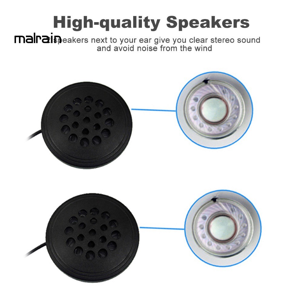 Tai nghe gắn mũ bảo hiểm jack cắm 3.5mm chất lượng cao tiện dụng