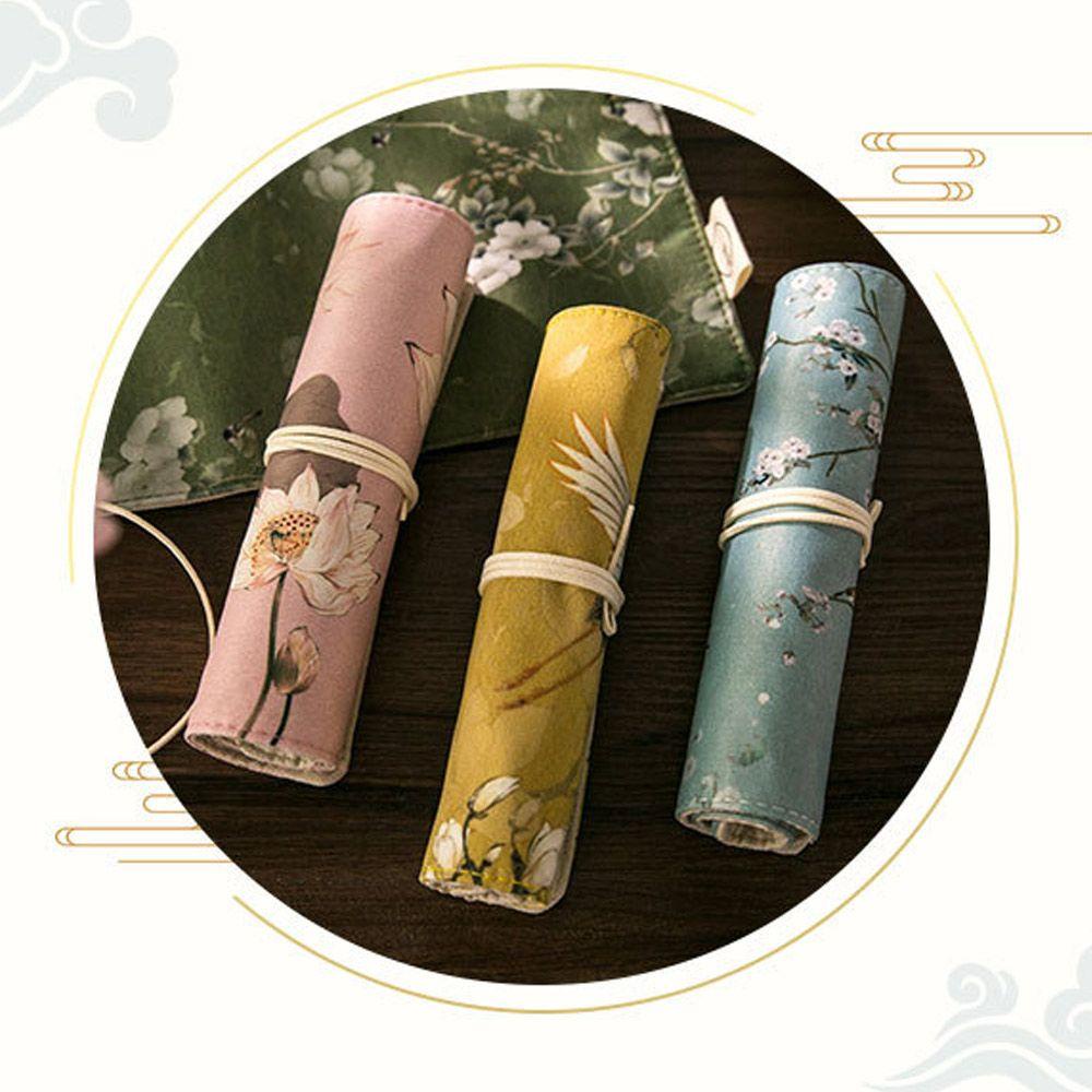 Túi Đựng Bút Họa Tiết Hoa Tinh Tế Phong Cách Cung Điện Retro