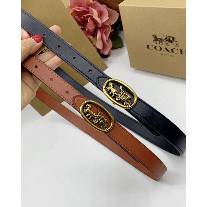 🆘RẺ NHẤT SHOPEE🆘 NỊT COACH DA THẬT LOGO NGỰA TO