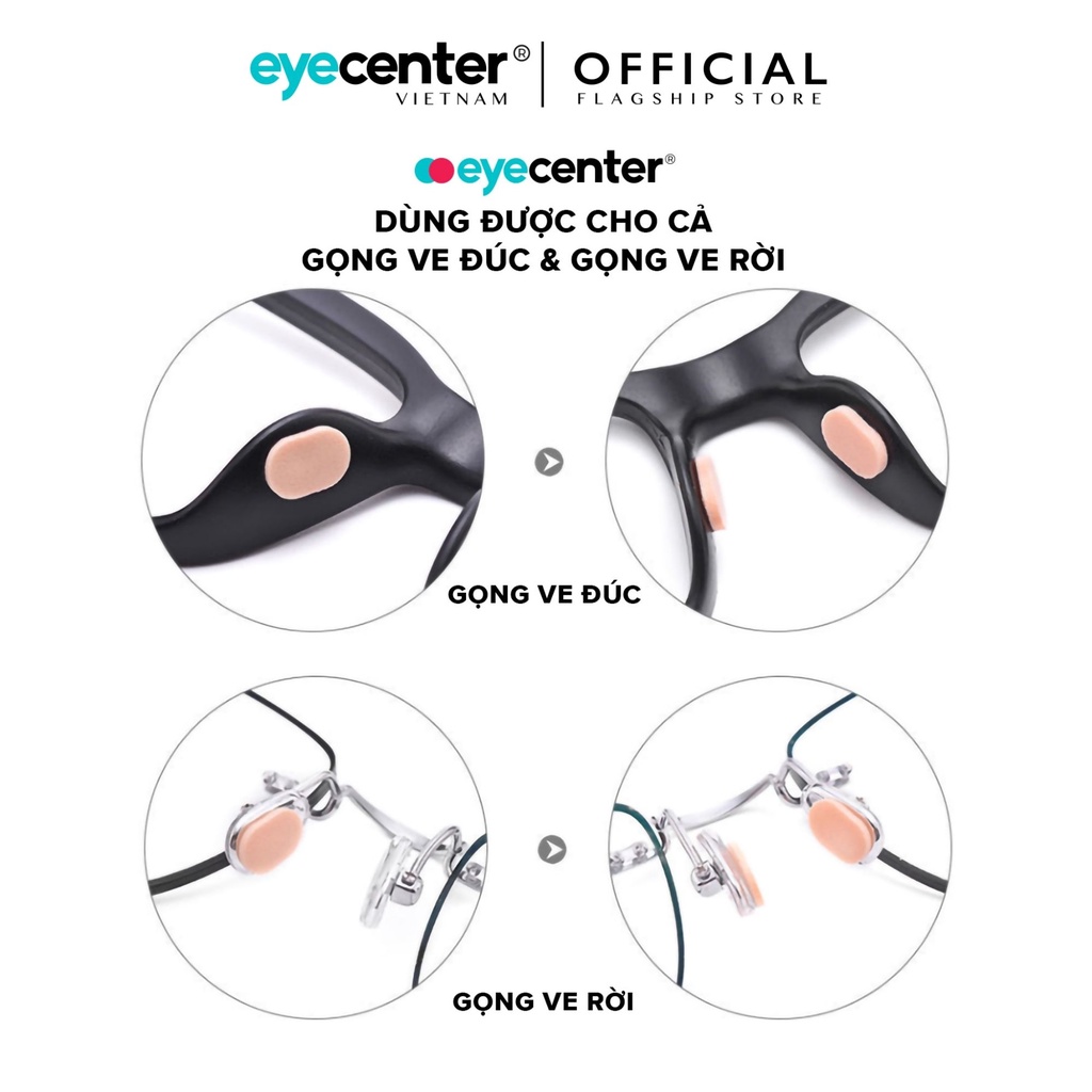 Miếng dán đệm mũi chống tuột kính, rơi kính EYE CENTER foam EVA Nhật Bản - Bộ 8 miếng nhập khẩu by Eye Center Vietnam