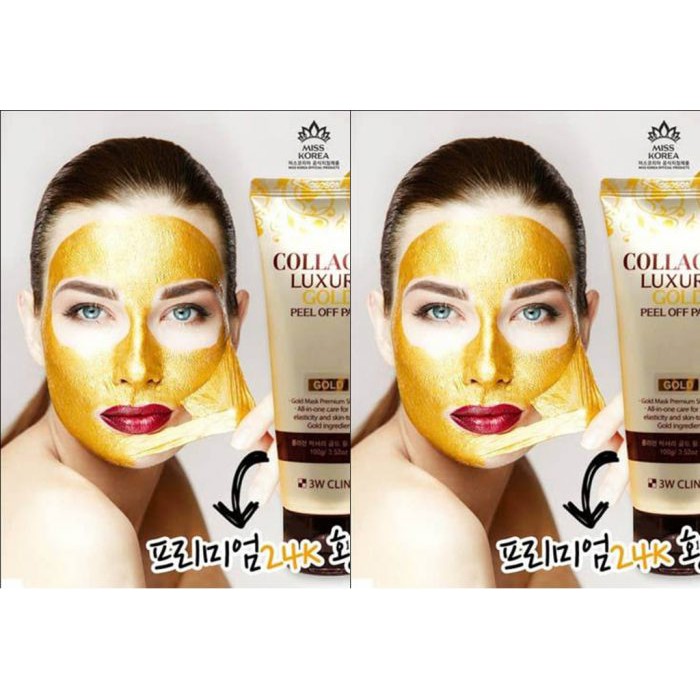 Mặt Nạ Vàng 3W Clinic Collagen Luxury Gold Peel Off Pack 100ml Hàn Quốc