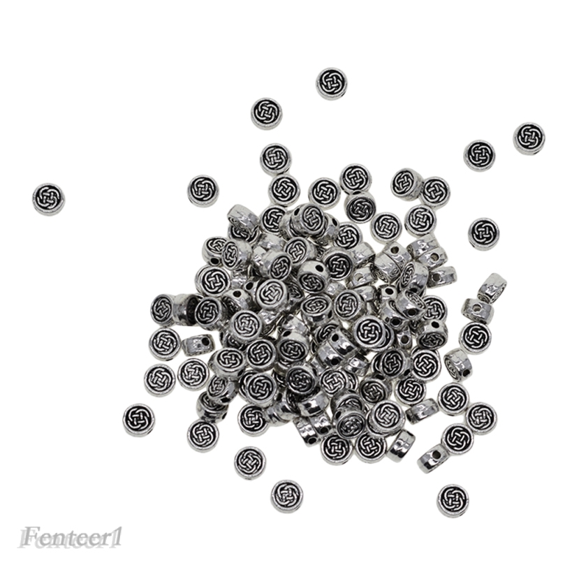 Set 100 hạt xỏ lỗ hình tròn dùng làm trang sức thủ công