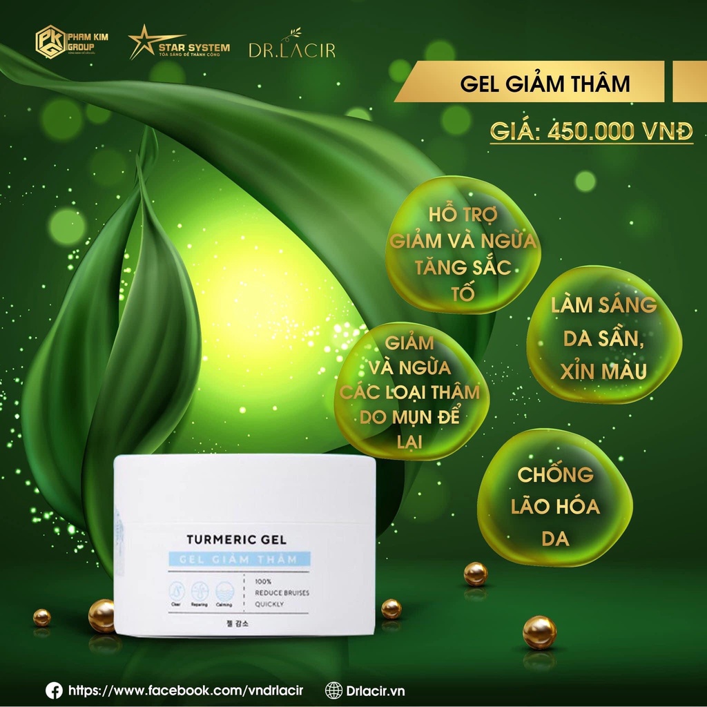 Gel Giảm Thâm Drlacir ,Hộp 50g,Giúp ngừa tăng sắc tố,giảm thâm do mụn,côn trùng cắn