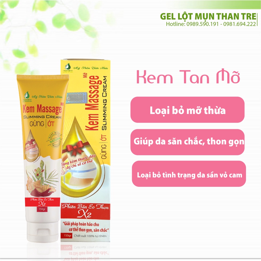 Mẫu 2022 Kem Tươi Tan Mỡ Ngân Bình 150gr