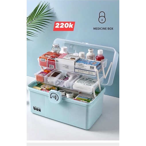 Hộp Đựng Thuốc 3 Tầng Cỡ Lớn Tiện Dụng Cho Gia Đình