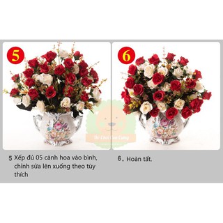 Bình sứ hoa vải sang đẹp