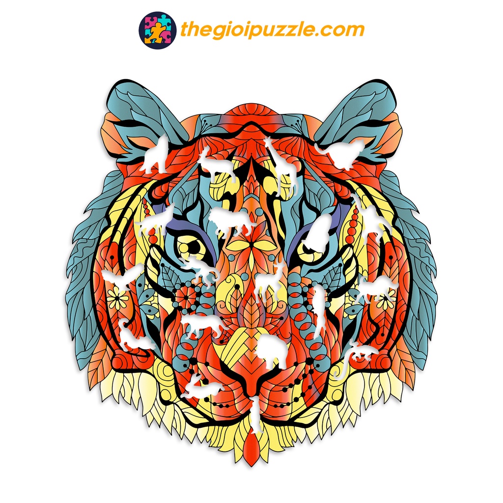 Bộ xếp hình gỗ đồ chơi Thegioipuzzle.com ghép hình puzzle- Con Hổ 001