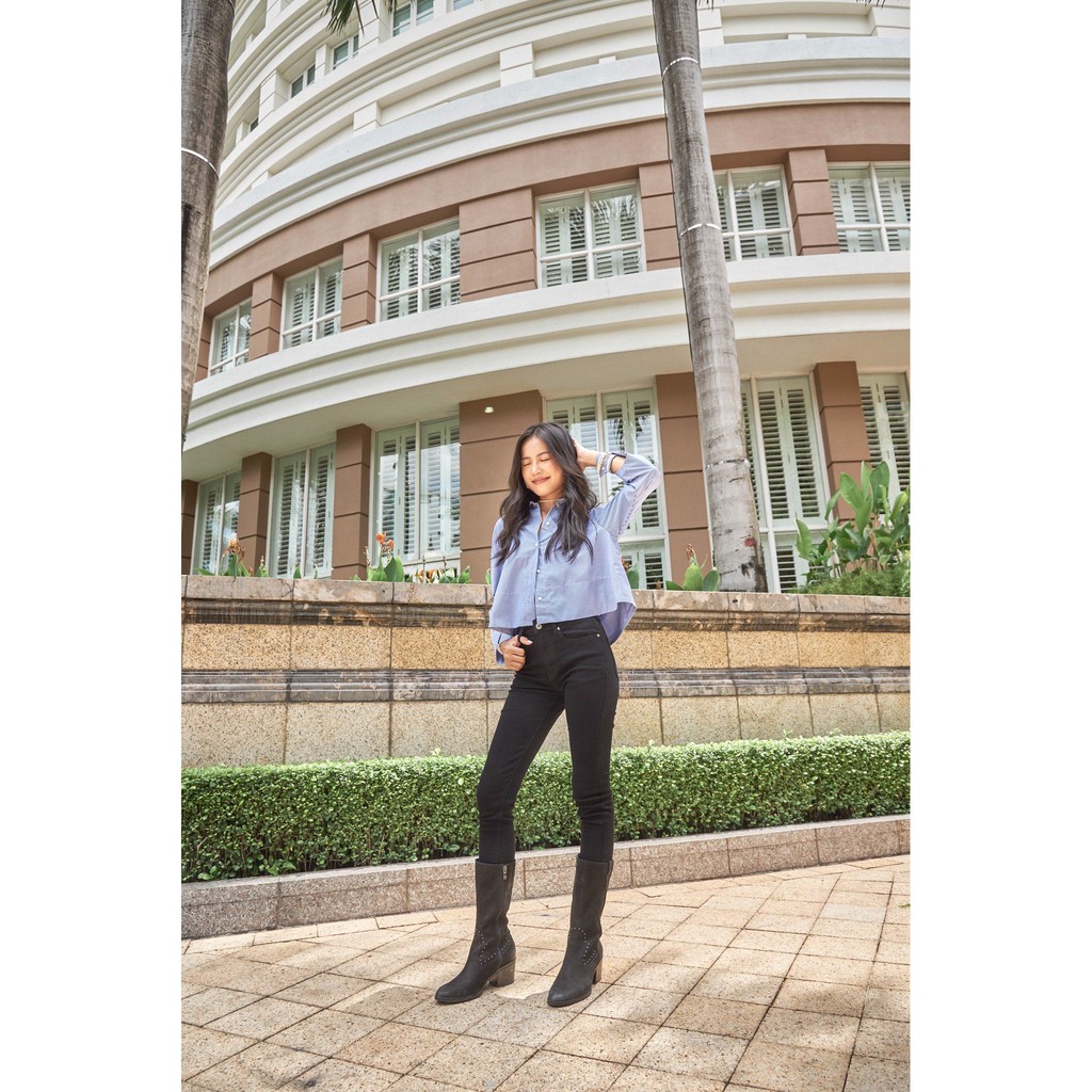 TheBlueTshirt - Quần jeans Skinny Nữ Màu Đen  - Black Skinny Jeans