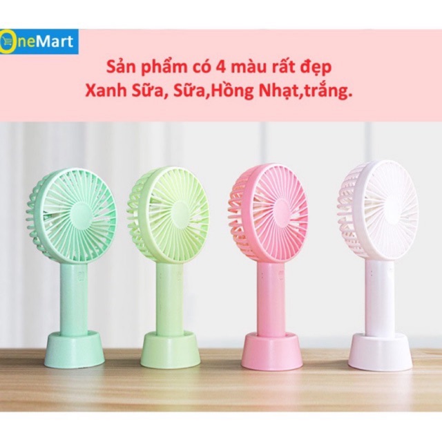 [FREESHIP] Quạt Mini Fan Có Pin Sạc Cầm Tay Tuỳ Chỉnh 3 Cấp Độ Siêu Mát Hàn Quốc (Nhiều Màu)