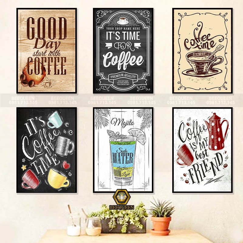 Tranh Cafe Size 40x60cm - Khổ A2