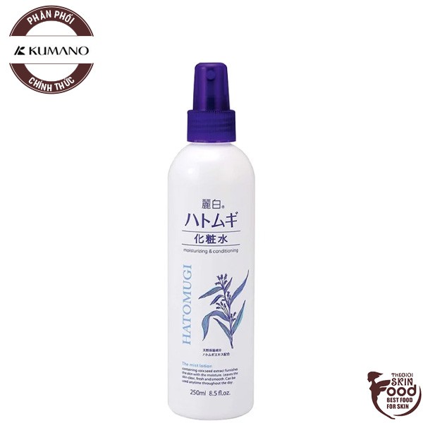 Xịt Khoáng Dưỡng Ẩm Làm Sáng Da Hatomugi Moisturizing & Conditioning The Mist Lotion 250ml