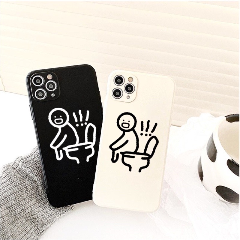 Ốp lưng vuông giả lp13 cạnh hình toa lét giải trí 6/6plus/6splus/7/7plus/8/8plus/x/xr/xs/11/12/pro/max/plus/promax