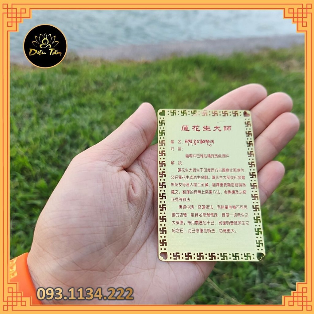 Miếng kinh Phật Liên hoa sinh- Đã gia trì