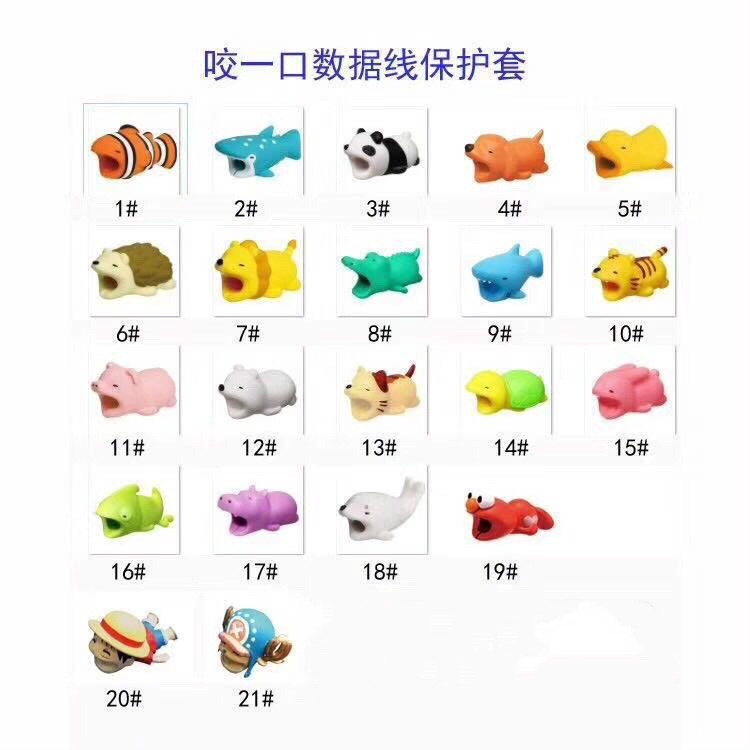 Phụ kiện bảo vệ cáp sạc thiết kế hoạt hình thích hợp cho Apple Iphone Ipad Macbook Tablet Samsung Xiaomi Android