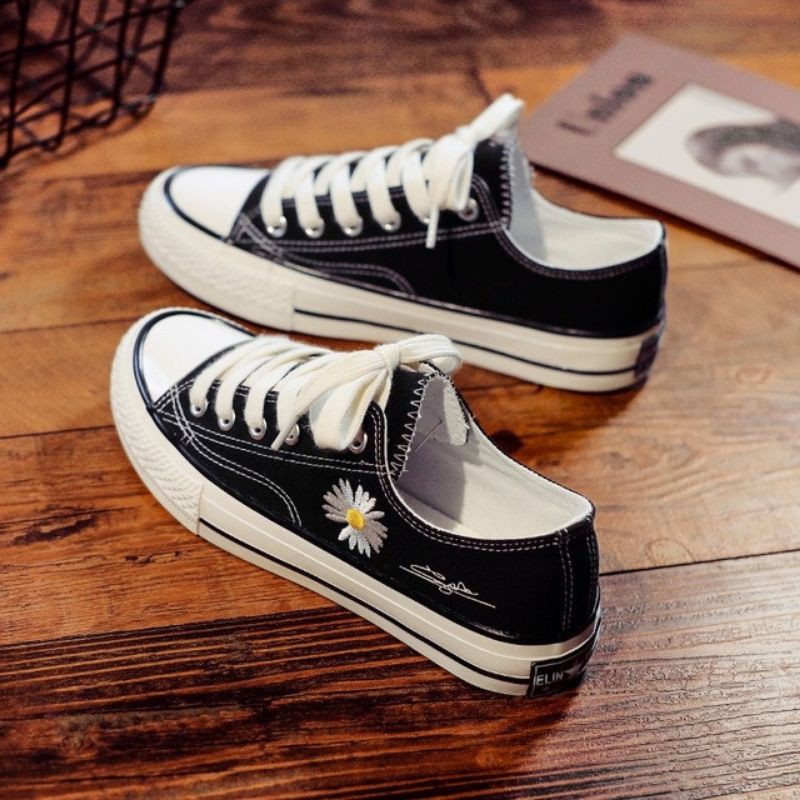 Giày thể thao vải hoa cúc hottren