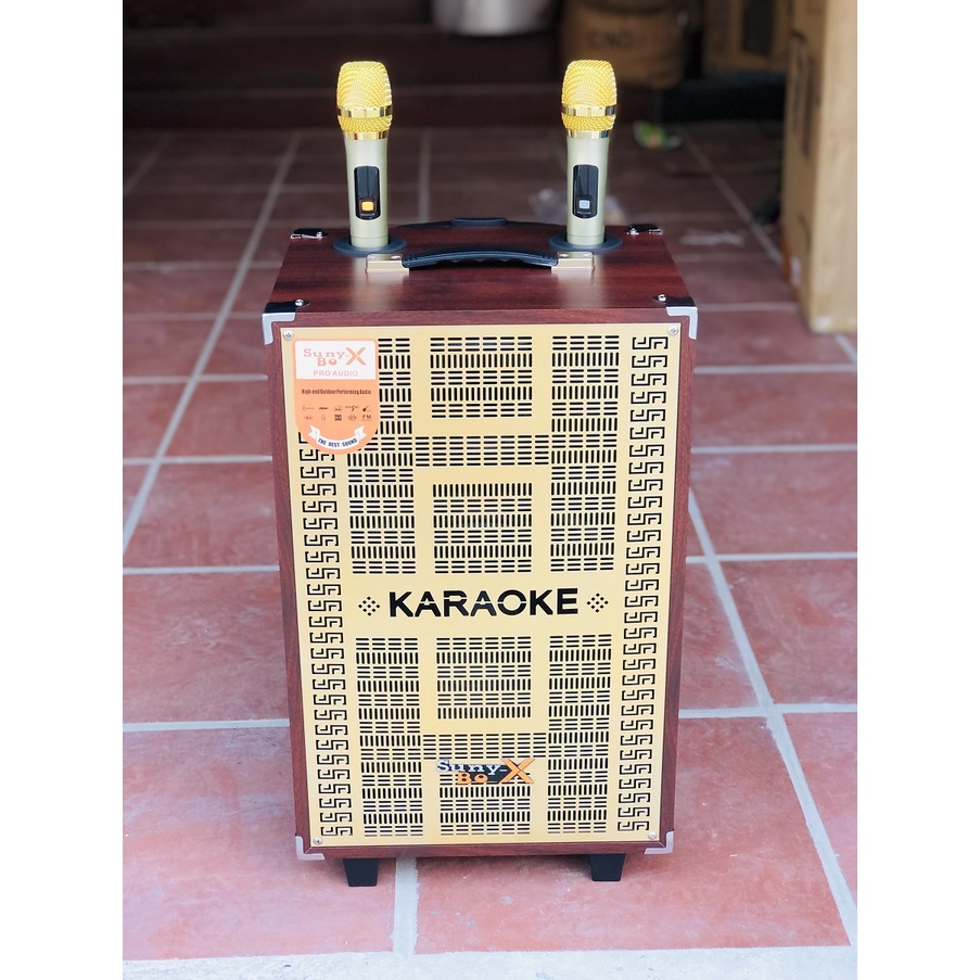 Loa Kẹo Kéo Bass 30 Vỏ gỗ Karaoke Bluetooth Hát Siêu Hay Mẫu Mới, Tặng 2 Mic Cao Cấp Siêu Hút Âm