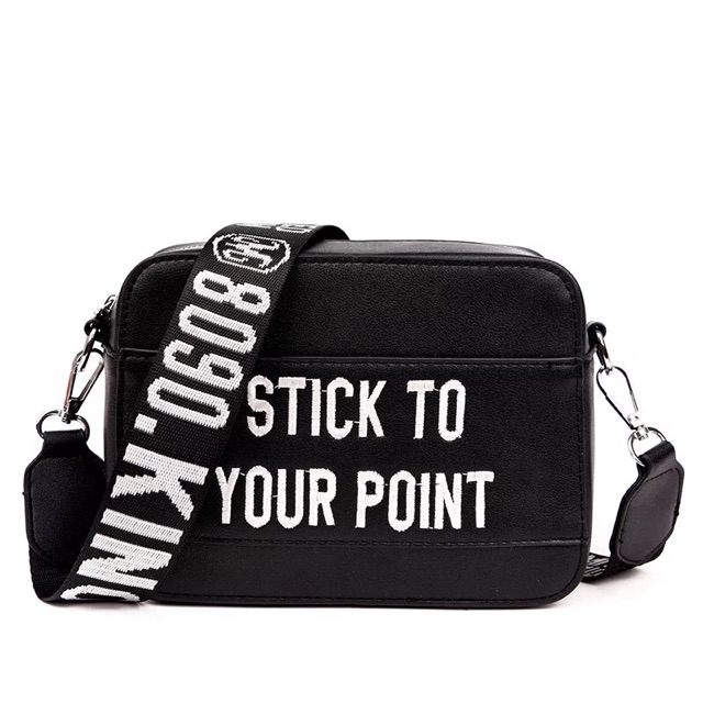 TXT50 TÚI XÁCH TAY HOẠ TIẾT STICK TO YOUR POINT TÚI VÍ NỮ