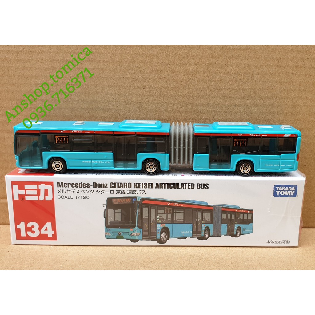 Mô hình xe bus chở khách sân bay tomica Nhật Bản - Long car No134 (Có Hộp)