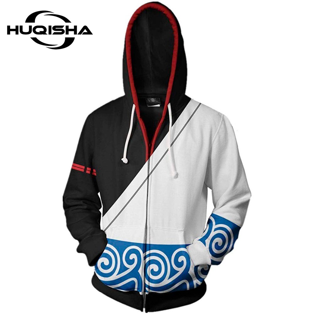 Áo hoodie HUQISHA Gintama phong cách cơ bản cho nam