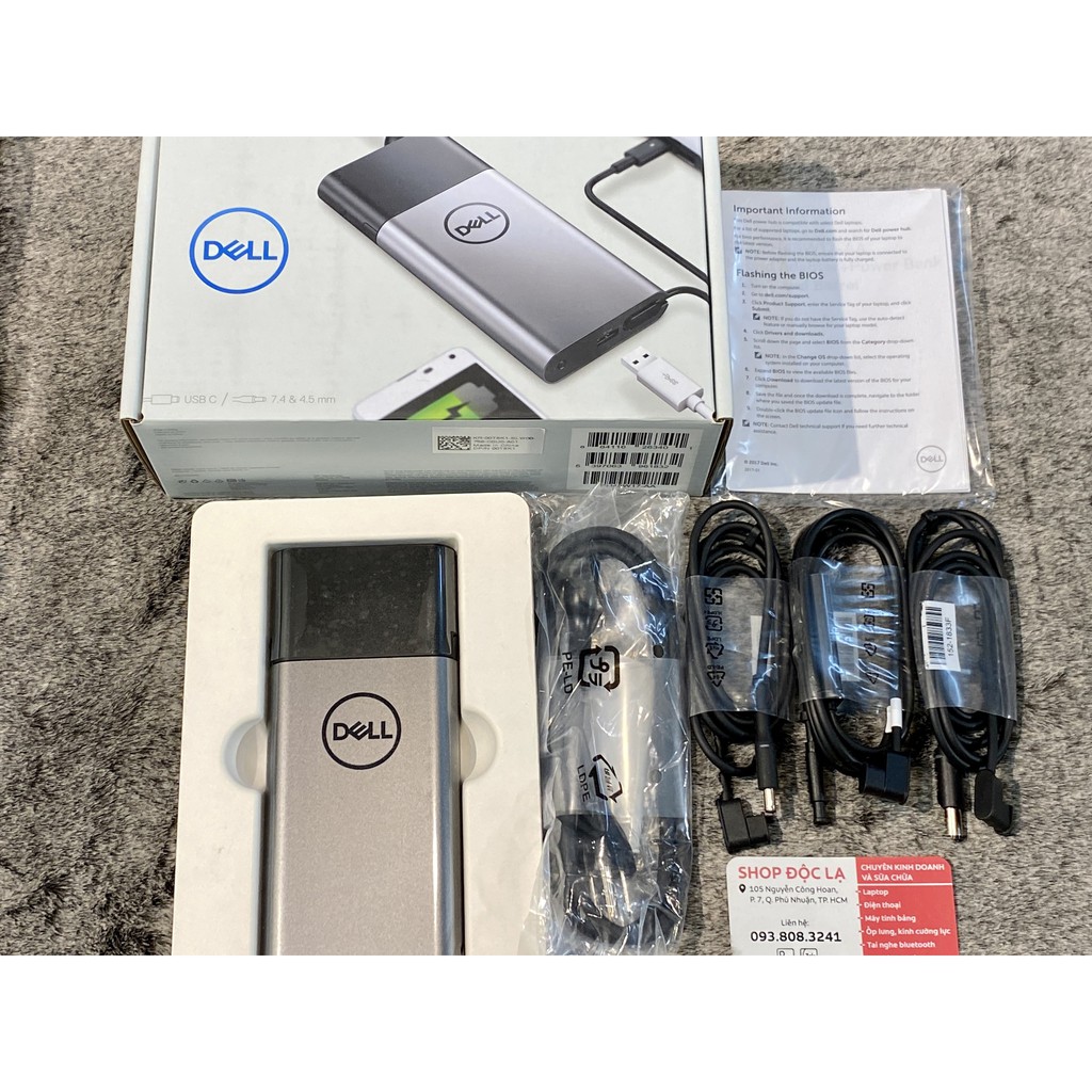 Pin sạc dự phòng Dell Hybrid Adapter 45W + Power Bank 43WH model PH45W17