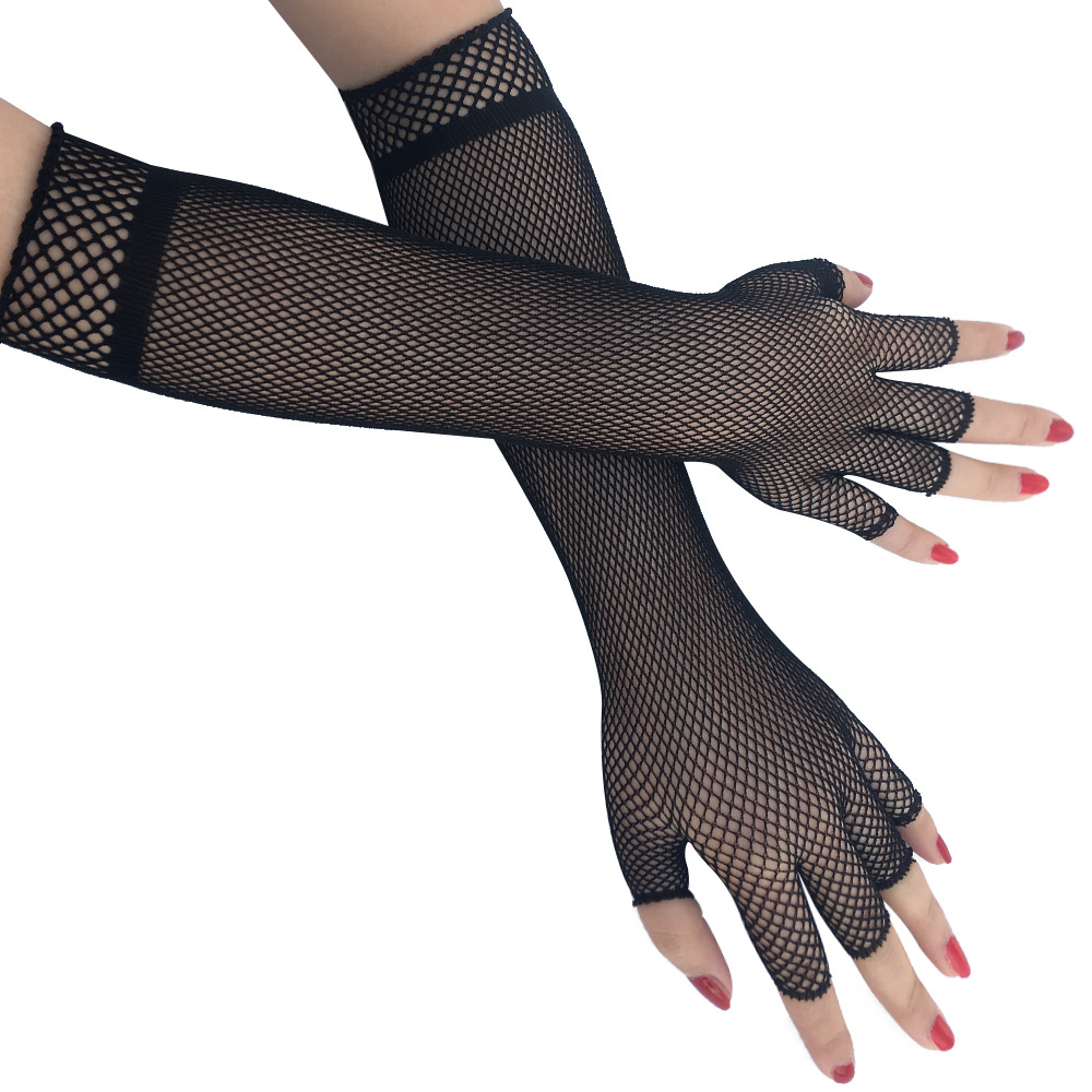 Găng Tay Lưới Hở Ngón Phong Cách Lolita Quyến Rũ