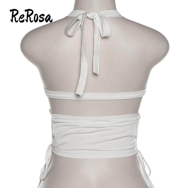 Rerosa Áo Tank Top Hai Dây Dáng Ôm Khoét Rỗng Gợi Cảm Cho Bạn Gái