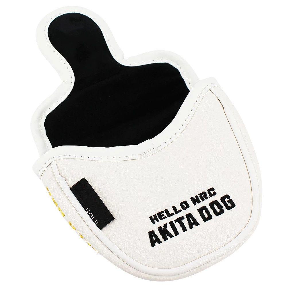 Bao Da PU Bảo Vệ Đầu Gậy Đánh Golf In Hình Chó AKITA Dễ Thương