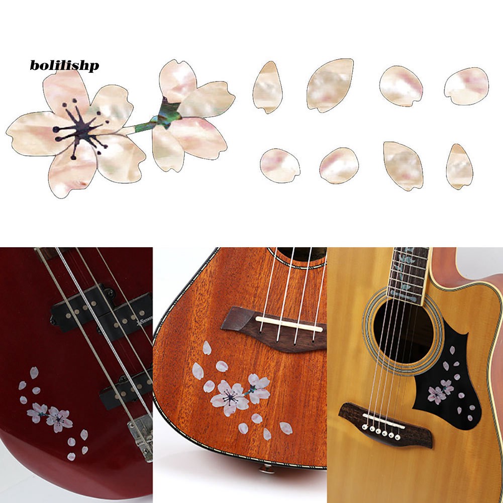 Miếng Dán Hình Cánh Hoa Anh Đào Trang Trí Đàn Guitar Bass Ukulele