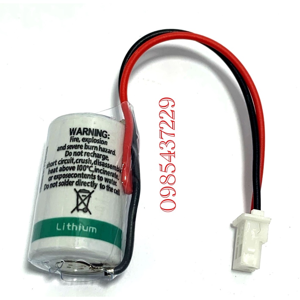 Pin nuôi nguồn Saft LS14250 - 3.6V 1/2AA có zắc cắm