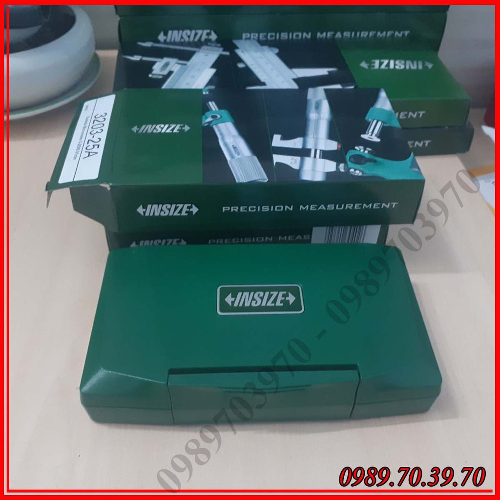 Panme Insize 3203-25A đo ngoài kích thước 0-25 mm dùng trong cơ khí CNC chính xác cao - shopcnc