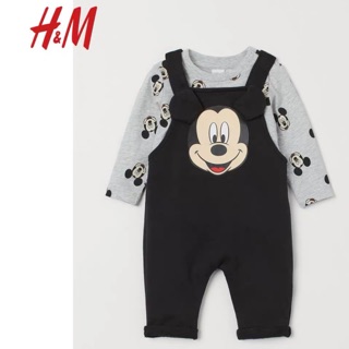 Set yếm mickey kèm áo phông mickey