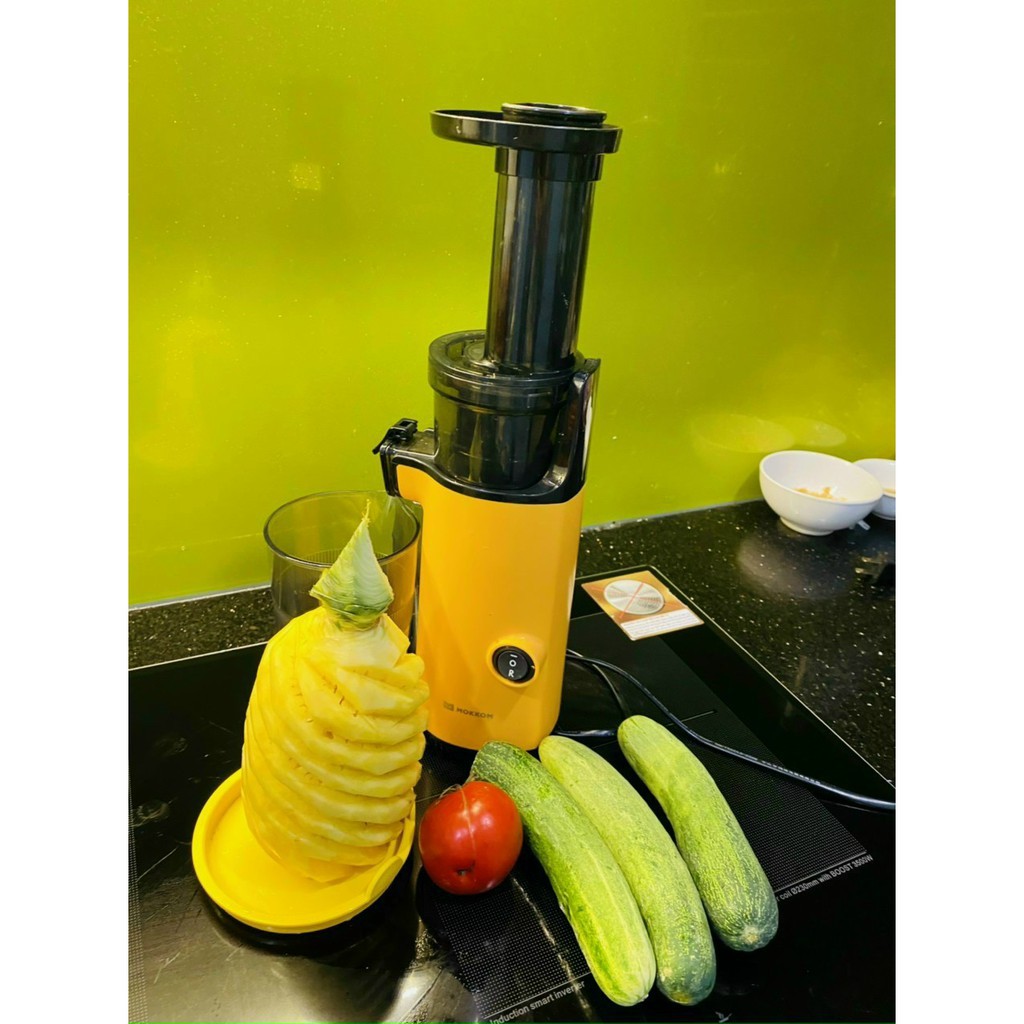 MÁY ÉP CHẬM TRÁI CÂY HOA QUẢ MOKKOM NỘI ĐỊA TRUNG NHỎ GỌN ÉP KIỆT BÃ THÁO LẮP DỄ DÀNG {BẢO HÀNH 06 THÁNG]