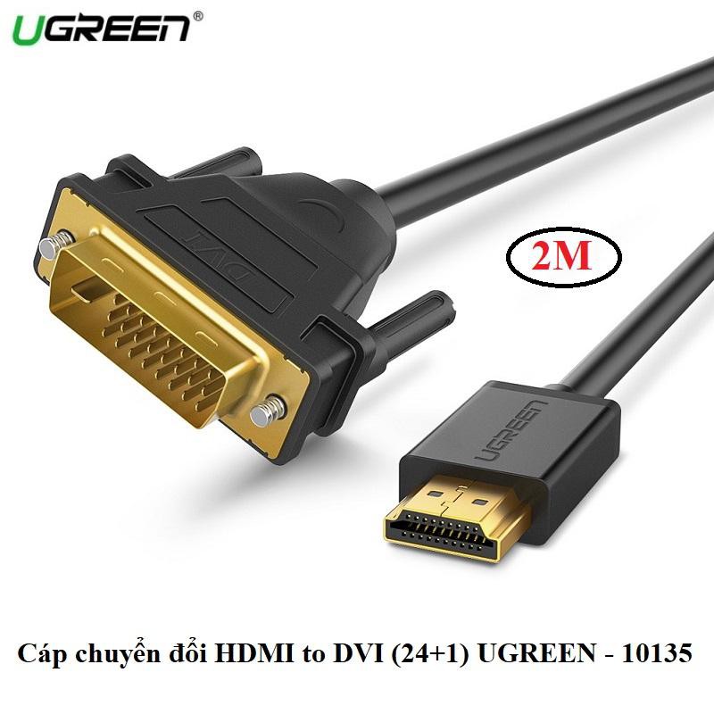 Cáp HDMI to DVI  dài 2m Ugreen UG-10135 chính hãng