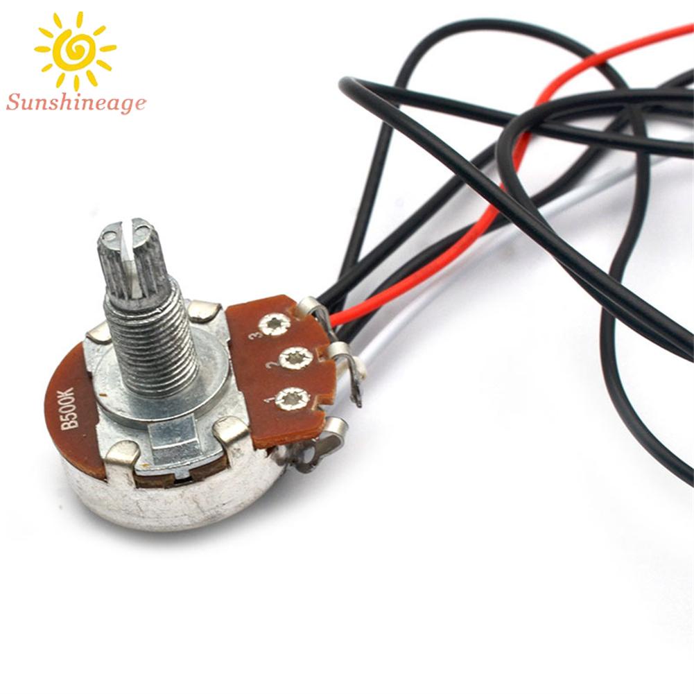 SUNAGE- ~Guitar Wiring Harness Prewired 3 Way Toggle Switch 500K Pots 1 Volume 1 Tone SsHYwW UGuedf【SUNAGE-HOT Fashion】