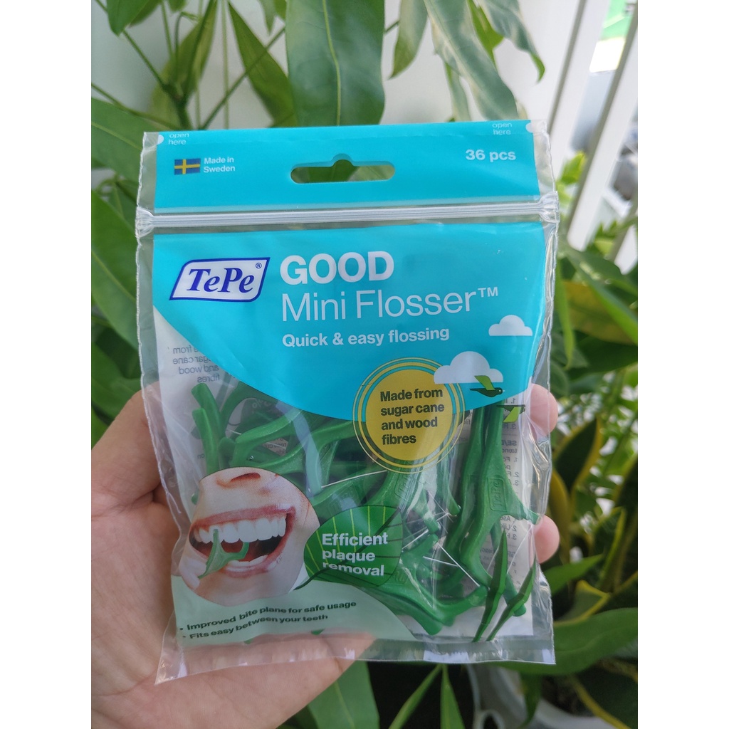 Tăm chỉ nha khoa Tepe GOOD Mini Flosser (36 Cái) thân thiện môi trường