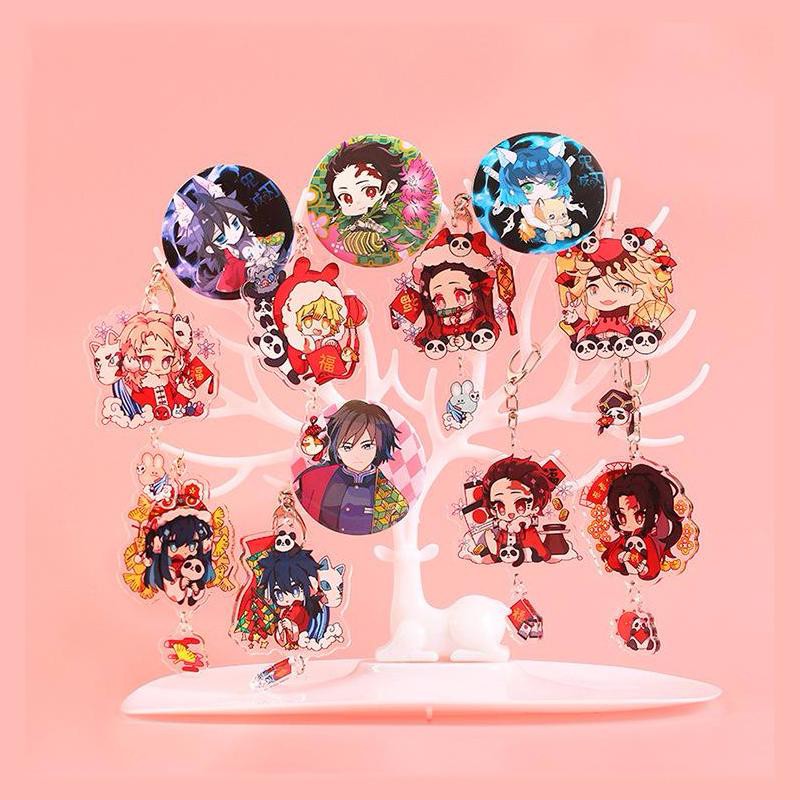 Cây treo móc khóa mica đồ trang sức tạo hình sừng hươu màu trắng đen hồng trưng bày nhà cửa đẹp