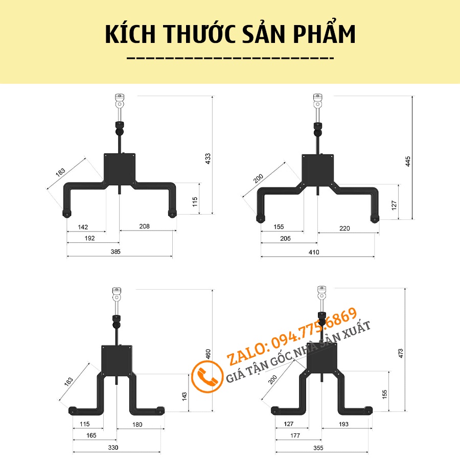 # Bộ Kit Vesa Mount / Bộ Kẹp Màn Hình Máy Tính A2 17 - 27 - 32 Inch - Lắp Với Giá Treo Màn Hình