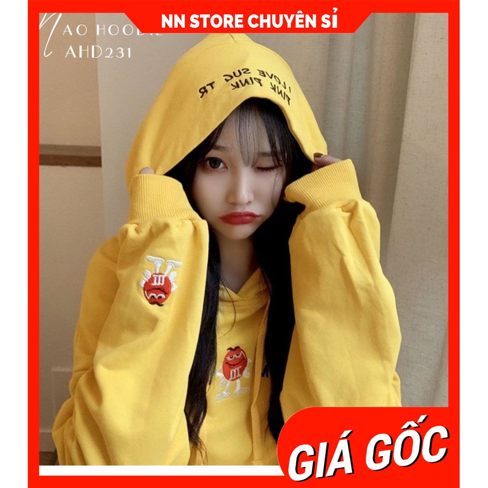 ÁO HOODIE THÊU XINH XẮN AHD231 ⚡ ẢNH THẬT⚡ ÁO NỈ CHUI ⚡ ÁO HOODIE UNISEX