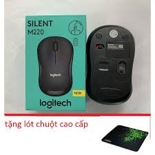 Chuột Không Dây M220 ko tiếng ồn chính hãng logitech tặng bàn di chuột cao cấp