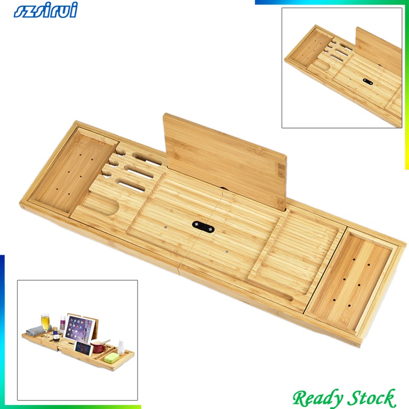 Khay Đựng Đồ Dùng Bằng Gỗ Tiện Dụng Cho Bồn Tắm / Spa