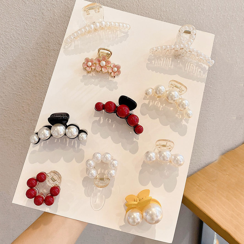 Kẹp Tóc Hình Quả Cherry Đính Hạt Ngọc Trai